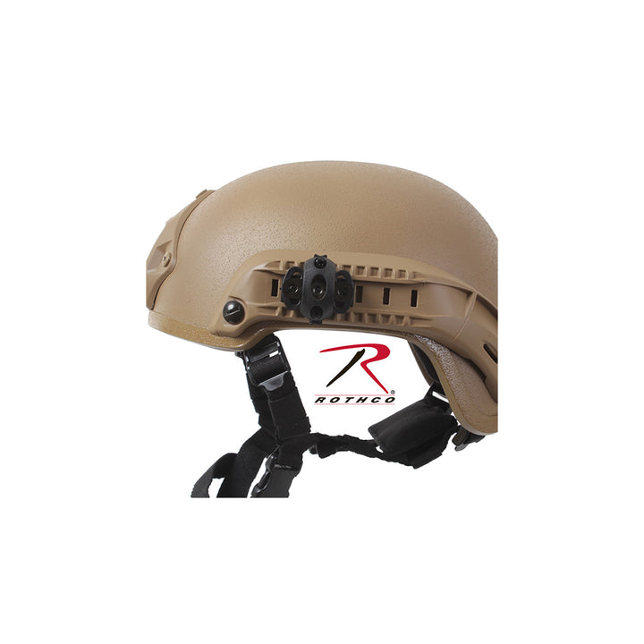 Pack de Accesorios para Casco Base Jump Rothco 1895 - Adaptadores Picatinny, Abrazadera Ajustable y Soporte para Linterna
