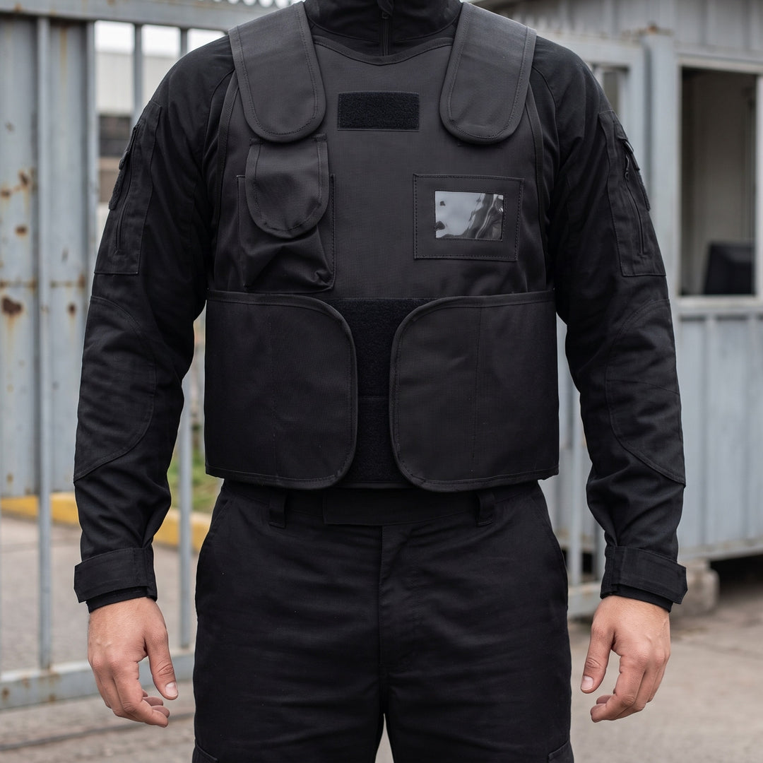 Chaleco Anticorte Seguridad Privada Negro: chaleco anticorte en control de acceso