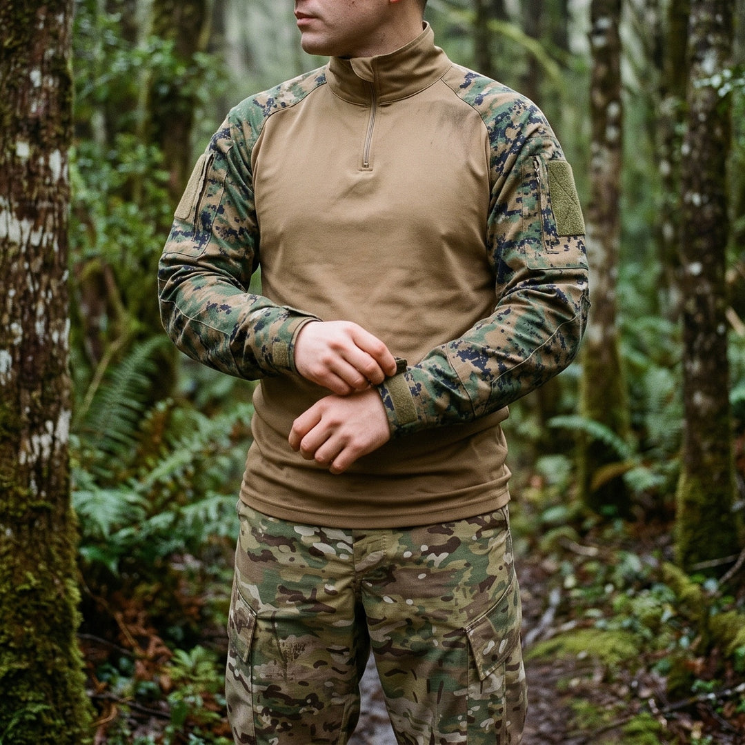 Polera Táctica - Combat Shirt Pixelado Sur: combat shirt en bosque del sur