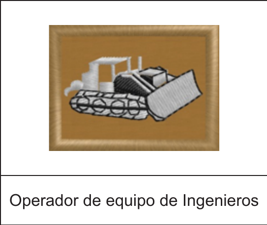 Parche de arma o servicio - Operador de Equipo de Ingenieros